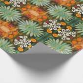 Blumenmuster 4 passende Blasen Cuddlebuns Geschenkpapier (Ecke)