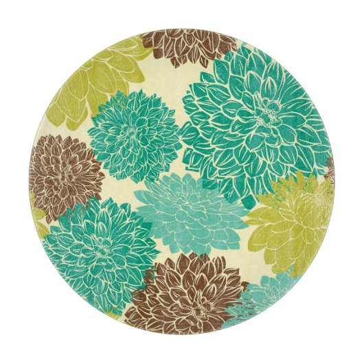 Blumenmuster 4 schneidebrett (Vorderseite)