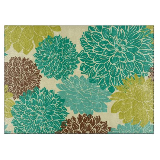 Blumenmuster 4 schneidebrett (Vorderseite)