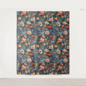 Blumenmuster 4 Tapestry Wandteppich (Vorderseite)