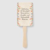 Blumenmuster 50. Geburtstag Custom 50 Jahre Modern Fächer (Rückseite)