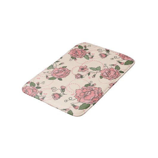 Blumenmuster 5 2 badematte (Schrägansicht)