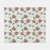 Blumenmuster 5 2 fleecedecke (Vorderseite (Horizontal))