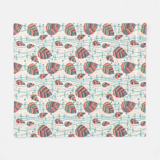 Blumenmuster 5 2 fleecedecke (Vorderseite (Horizontal))