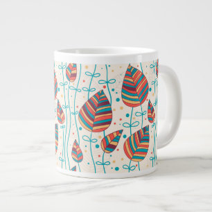 Blumenmuster 5 2 Jumbo-Tasse