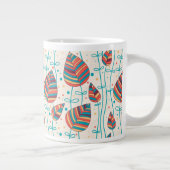Blumenmuster 5 2 Jumbo-Tasse (Rechts)