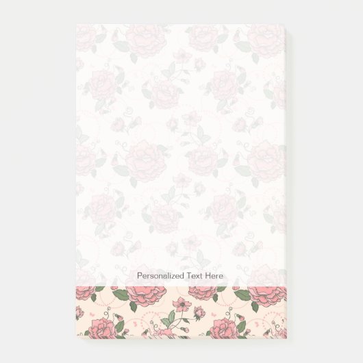 Blumenmuster 5 2 post-it klebezettel (Vorderseite)