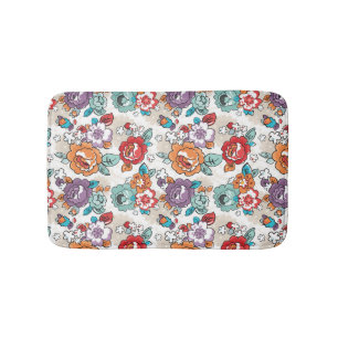 Blumenmuster 5 der abstrakten Eleganz Badematte
