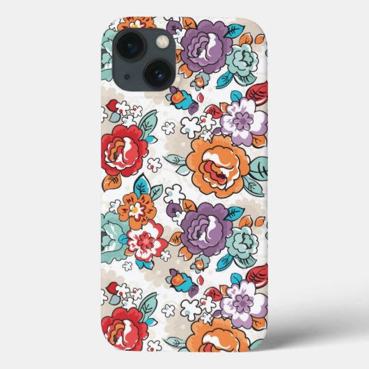 Blumenmuster 5 der abstrakten Eleganz Case-Mate iPhone Hülle (Rückseite)