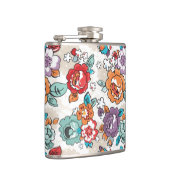 Blumenmuster 5 der abstrakten Eleganz Flachmann (Rechts)