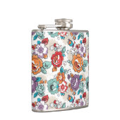 Blumenmuster 5 der abstrakten Eleganz Flachmann (Rechts)