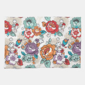 Blumenmuster 5 der abstrakten Eleganz Handtuch (Horizontal)