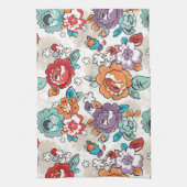 Blumenmuster 5 der abstrakten Eleganz Handtuch (Vertikal)