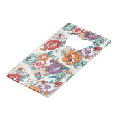 Blumenmuster 5 der abstrakten Eleganz Kreditkarten Flaschenöffner (Vorderseite Schrägansicht)