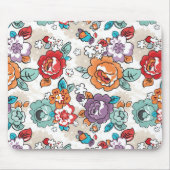 Blumenmuster 5 der abstrakten Eleganz Mousepad (Vorne)