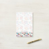 Blumenmuster 5 der abstrakten Eleganz Post-it Klebezettel (Auf Schreibtisch)