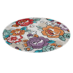 Blumenmuster 5 der abstrakten Eleganz Schneidebrett