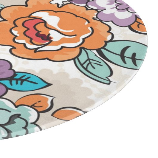 Blumenmuster 5 der abstrakten Eleganz Schneidebrett (Ecke)