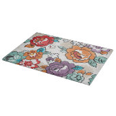 Blumenmuster 5 der abstrakten Eleganz Schneidebrett (Ecke)