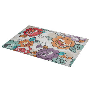 Blumenmuster 5 der abstrakten Eleganz Schneidebrett