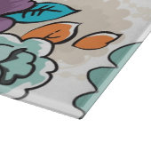 Blumenmuster 5 der abstrakten Eleganz Schneidebrett (Ecke)