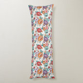 Blumenmuster 5 der abstrakten Eleganz Seitenschläferkissen (Rückseite (Vertikal))