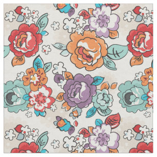 Blumenmuster 5 der abstrakten Eleganz Stoff