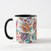 Blumenmuster 5 der abstrakten Eleganz Tasse (Links)