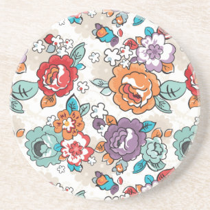 Blumenmuster 5 der abstrakten Eleganz Untersetzer