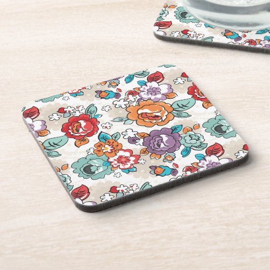 Blumenmuster 5 der abstrakten Eleganz Untersetzer (Linke Seite)