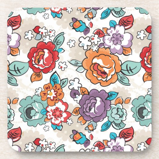 Blumenmuster 5 der abstrakten Eleganz Untersetzer (Vorderseite)