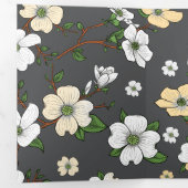 Blumenmuster 5 dreifach gefaltete urlaubskarte (Innen Erste Seite)