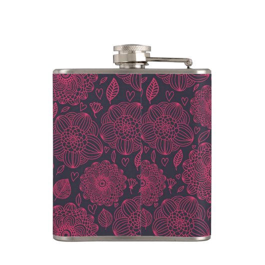 Blumenmuster 5 flachmann (Rückseite)