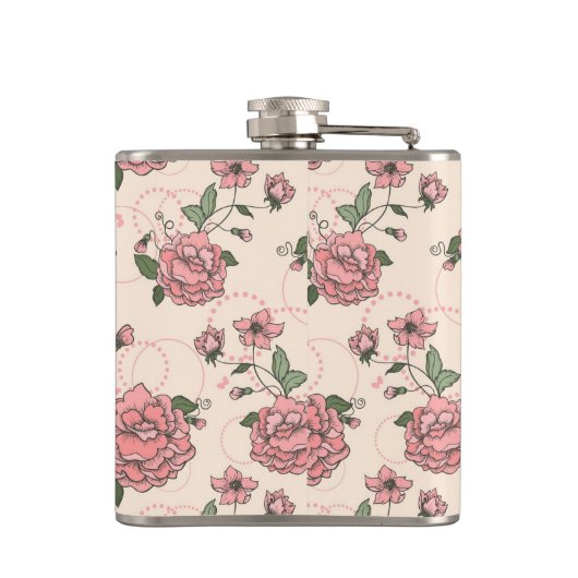 Blumenmuster 5 flachmann (Rückseite)