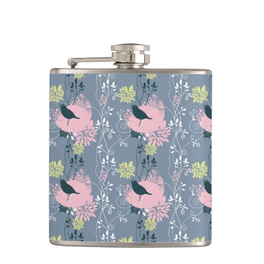 Blumenmuster 5 flachmann (Vorderseite)