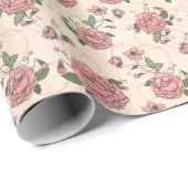 Blumenmuster 5 geschenkpapier (Rolleneckpunkt)