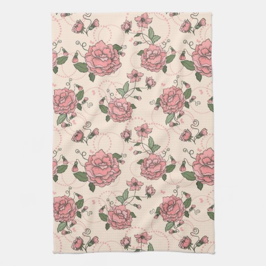 Blumenmuster 5 geschirrtuch (Vertikal)