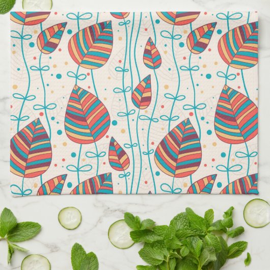 Blumenmuster 5 geschirrtuch (Gefaltet)