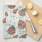 Blumenmuster 5 geschirrtuch (Viertel Falte)