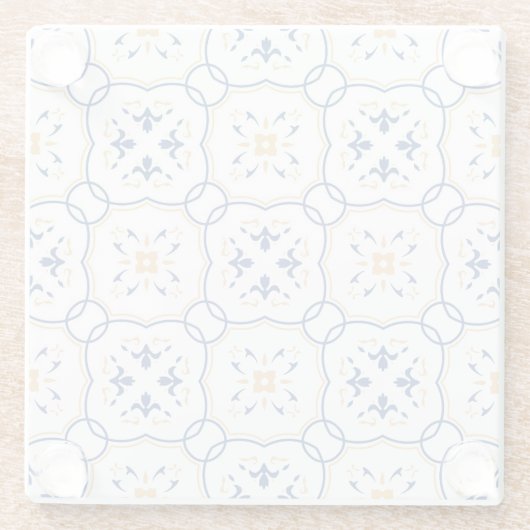 Blumenmuster 5 glasuntersetzer (Rückseite)