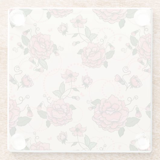 Blumenmuster 5 glasuntersetzer (Rückseite)