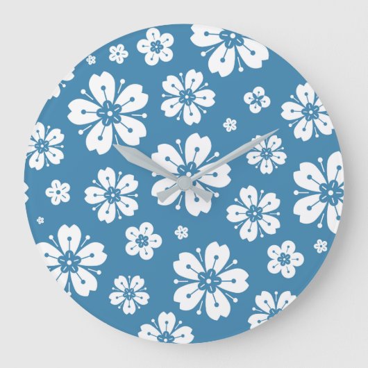 Blumenmuster 5 große wanduhr (Vorderseite)