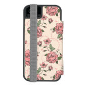 Blumenmuster 5 incipio iPhone Geldbeutel-Hülle (Folio Rückseite)