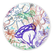 Blumenmuster 5 keramikknauf (Vorderseite)