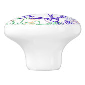 Blumenmuster 5 keramikknauf (Seitenansicht)