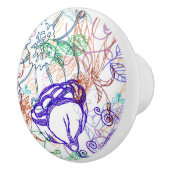 Blumenmuster 5 keramikknauf (Rechts)