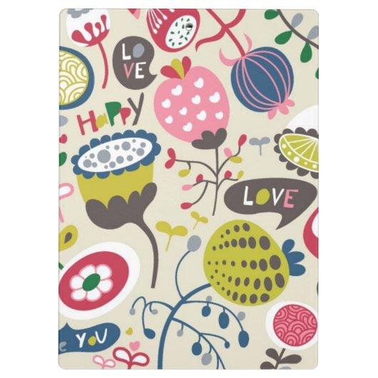 Blumenmuster 5 klemmbrett (Rückseite)