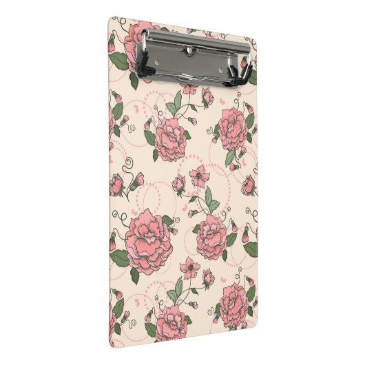 Blumenmuster 5 mini klemmbrett (Schrägansicht)