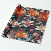 Blumenmuster 5 | Schleifpapier Geschenkpapier (Ungerollt)