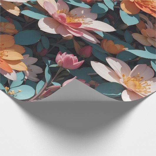 Blumenmuster 5 | Schleifpapier Geschenkpapier (Ecke)